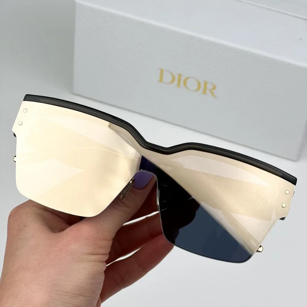 Dior DIORCLUB M4U 55A5 BRAND NEW Sunglasses Black Smoke Mirrored Unisex Shield